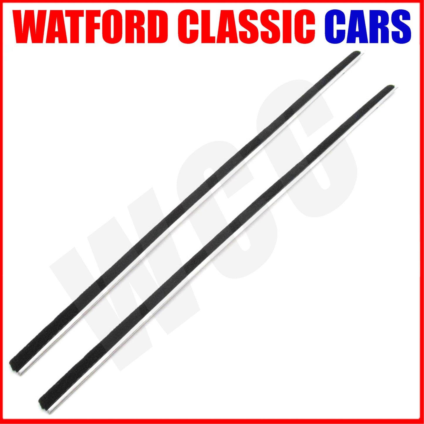 PAIR DOOR DROP GLASS INNER WAIST SEALS MGB GT, MGB GT V8, MGC GT AHH7848