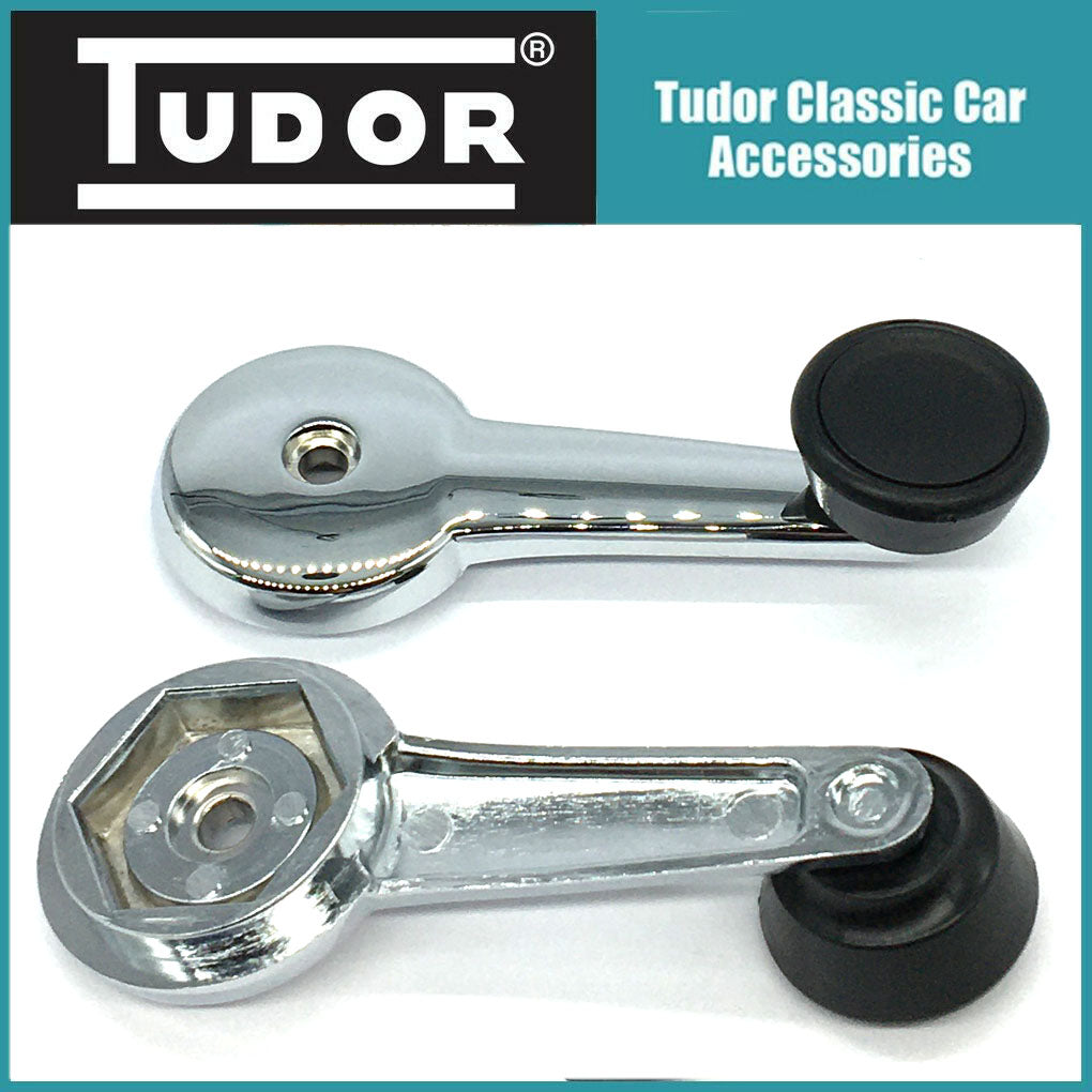 CZA7109C Chrome Window Winder Handles - MGB, MIDGET, CLASSIC MINI Pair