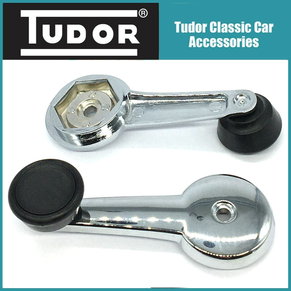 CZA7109C Chrome Window Winder Handles - MGB, MIDGET, CLASSIC MINI Pair