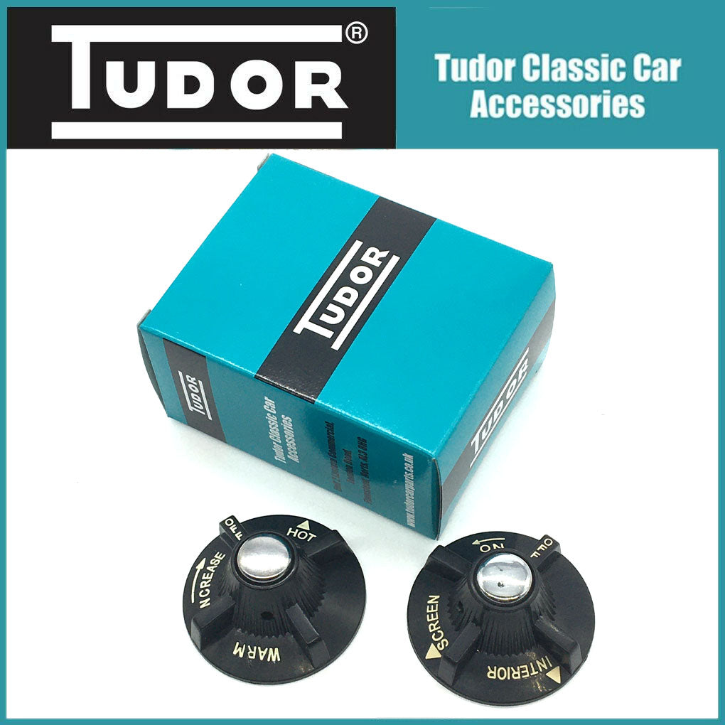 MGB GT / Roadster Heater & Air Control knob set Chrome Bumper Models 1962-1974