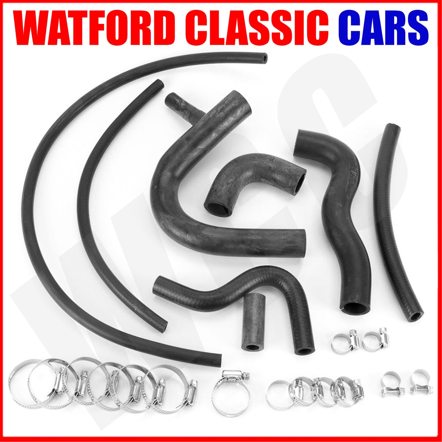 MG Midget 1970-74 1275cc Round Heater Cross Flow Radiator Cooling Hose Kit CHK6