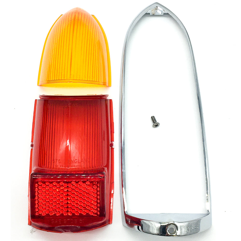 MGB & MG Midget Early 4 Piece Complete Rear Lens Cover Kit