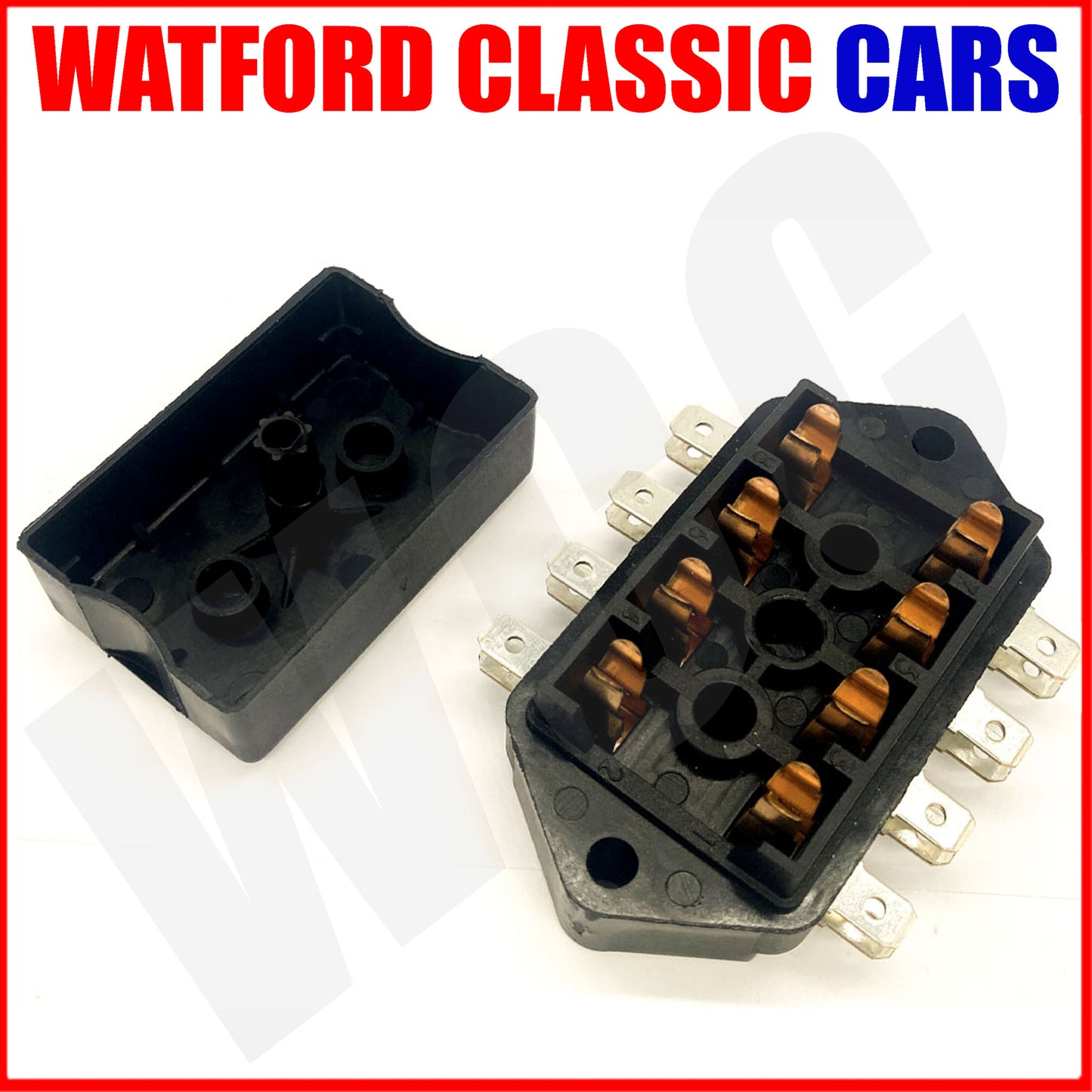 Tudor 4-Line Fuse Box with Lid - RTC440A Classic mini, Triumph
