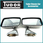 Tudor Polished Stainless Steel CONVEX Door Mirrors MG, Mini, Ford, Triumph