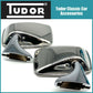 Tudor Polished Stainless Steel CONVEX Door Mirrors MG, Mini, Ford, Triumph