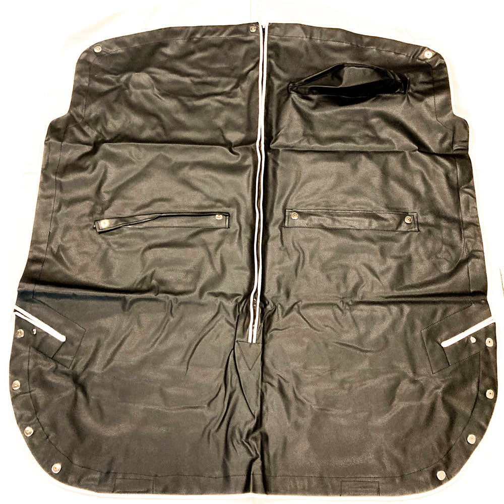 MGB Roadster Full Tonneau Cover - All Years, No Headrests, White Trim By Bb Seats (UK Made)