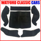 MGB GT CARPET SET 1968 onwards - Black with Black piping