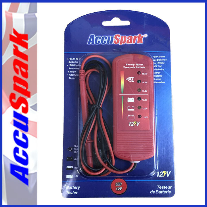 AccuSpark LED 12 volt Battery and Alternator Tester