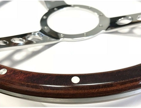 astrali classic wood steering wheel dished with holes